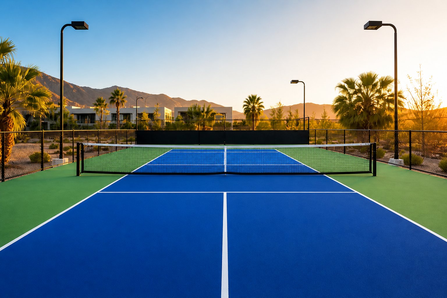 Cancha de pickleball con trazos USA Pickleball PLAYKO